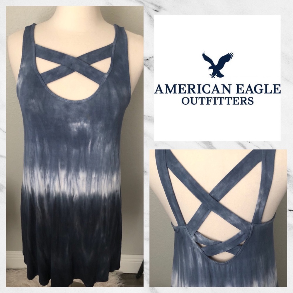 💗👗 EUC-American Eagle Tie Die Cross Front Dress